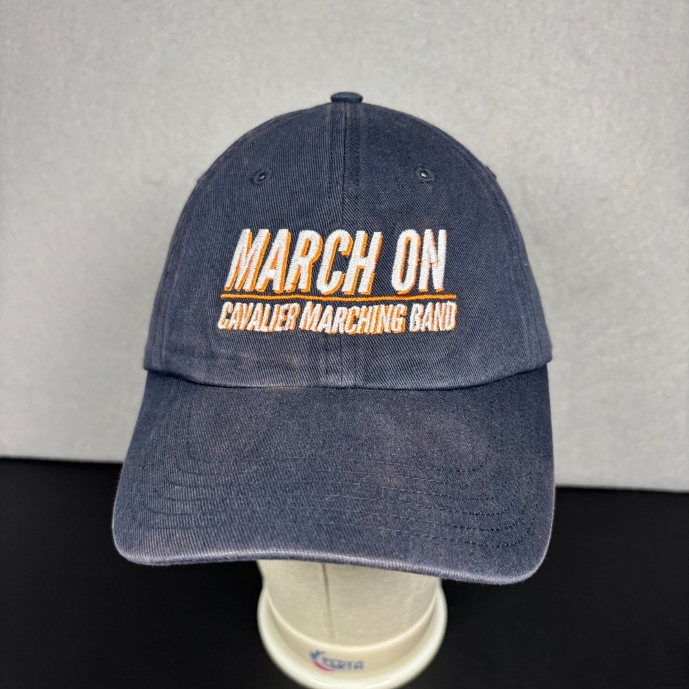UVA Hat Cavaliers Marching Band March On Adjustable Baseball Cap Navy Unisex OS